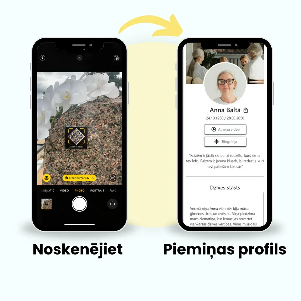 Медальон с QR-кодом Помни меня